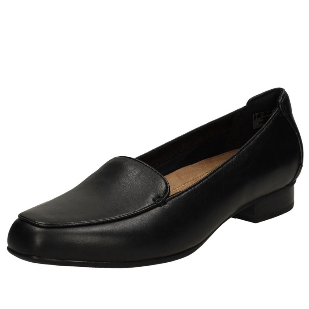 Clarks Artisan Keesha Luca Black Leather Slip On Loafers Shoes Women’s 8.5